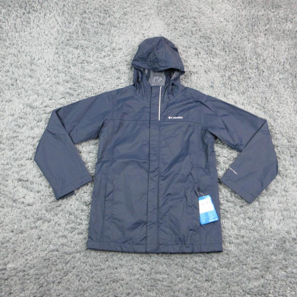 Columbia Jacket Youth 10/12 Blue Watertight II Rain Coat Omni-Tech NWT